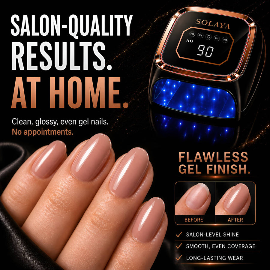 SOLAYA LumiCore™ — Professional 108W UV/LED Nail Lamp for Gel Manicures