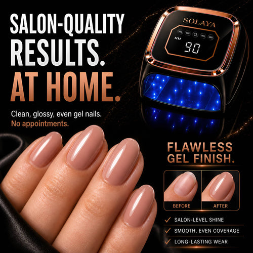 SOLAYA LumiCore™ — Professional 108W UV/LED Nail Lamp for Gel Manicures
